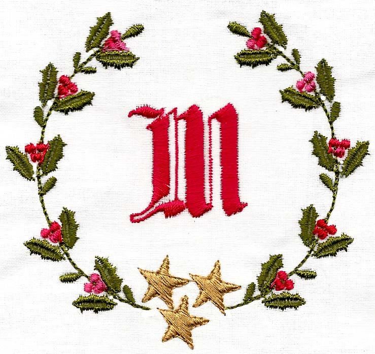 Holly Monograms and Borders