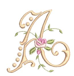 Monogrammes de Fleurs A single monogram