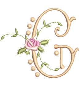 Monogrammes de Fleurs G single monogram