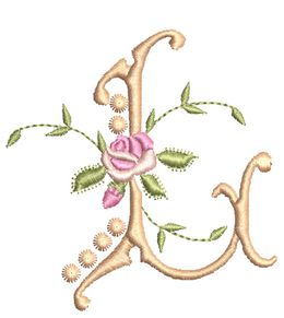 Monogrammes de Fleurs L single monogram