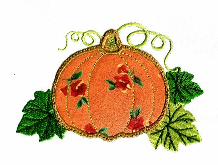 Applique pumpkin in 5 sizes