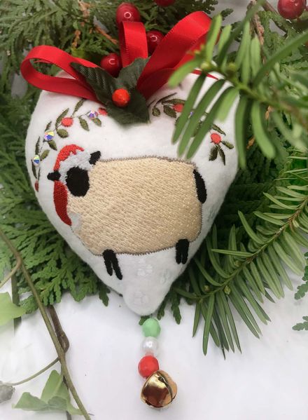 Santa Sheep Heart