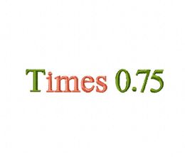 Simple Classy Times Font 0.75"