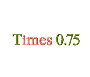 Simple Classy Times Font 0.75"