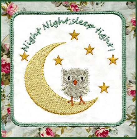 Owl and Moon Applique