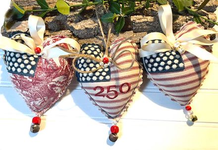 US flag Heart Decoration