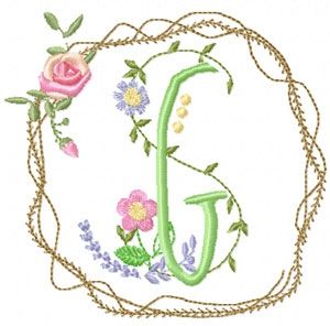 Watercolour Monogram .G+frame