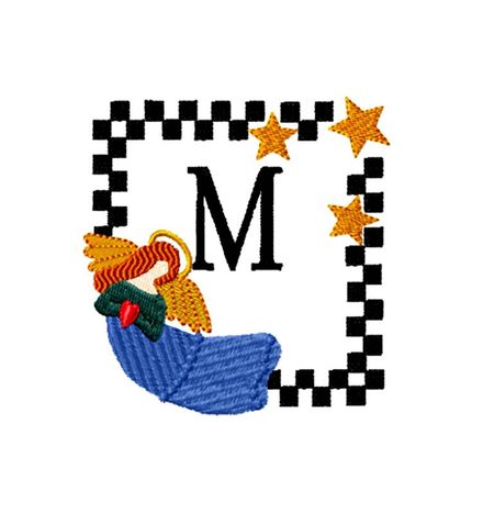 Folk Art Monograms 15 (Angel)