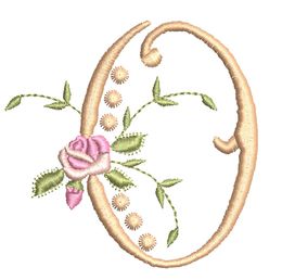 Monogrammes de Fleurs O single monogram