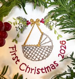 Baby's First Christmas design, in 2 sizes