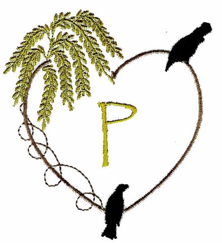 Folk Art Monograms 1 (Crows)