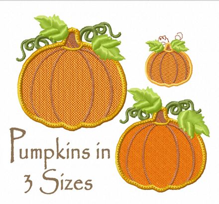 pumpkins in 3 sizes