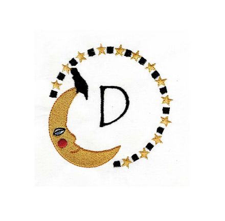 Folk Art Monograms 16 (Moon)