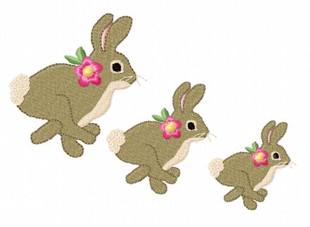 3 Running Bunnies