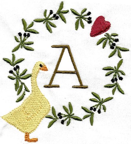 Folk Art Monograms 8 (Goose)