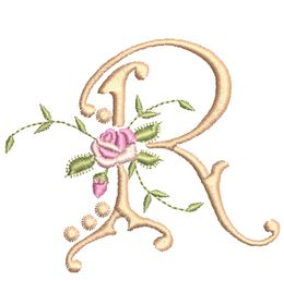 Monogrammes de Fleurs R single monogram