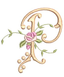 Monogrammes de Fleurs P single monogram