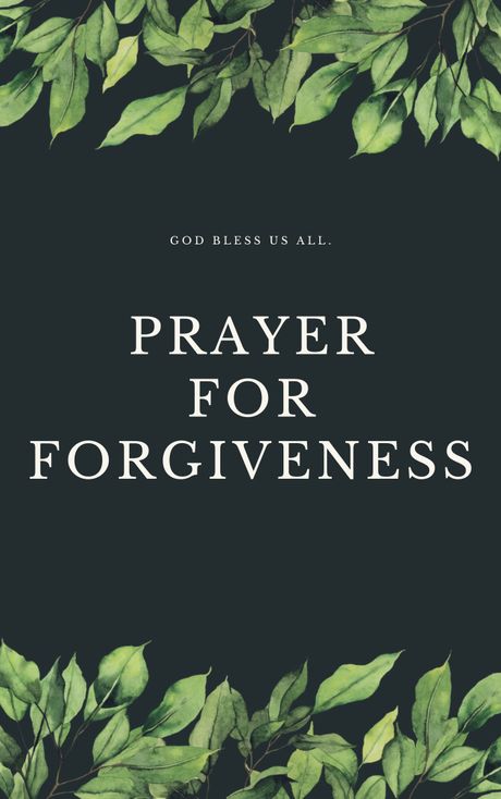 Prayer for Forgiveness