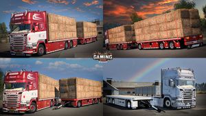 [ETS2] Pierrard Scania R580 V8 Streamline Tandem + Royen Special Trailer (Elite Mod)