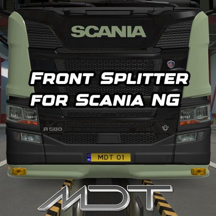 SCANIA NG S&amp;R | FRONT SPLITTER WITH SLOTS | ETS2 MODS