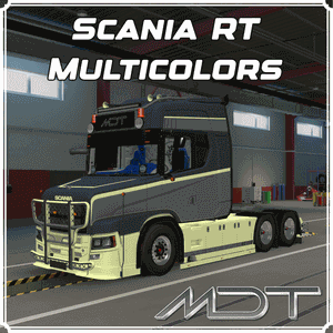 SCANIA RT by SKIMO + EKERI TRAILERS | MULTICOLORS MATTE + GLOSS SKIN PACK | MDT | ETS2 MOD