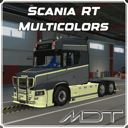 SCANIA RT by SKIMO + EKERI TRAILERS | MULTICOLORS MATTE + GLOSS SKIN PACK | MDT | ETS2 MOD