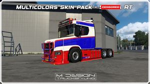 RT by SKIMO + EKKERI TRAILERS | MULTICOLORS MATTE + GLOSS SKIN PACK | MDT | ETS2 MOD