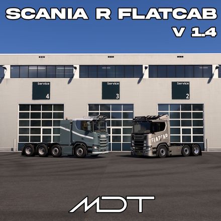 MDT | Scania R FlatCab V 1.4 | Cabin + Accessories + Skin + Interior Custom