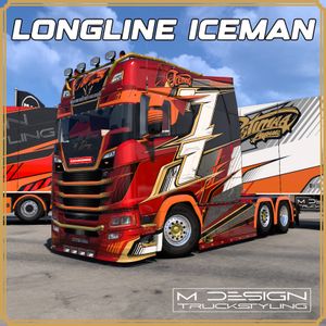 S LONGLINE &quot;ICEMAN&quot; + DOUBLE EKKERI TRAILERS | ETS2 MOD