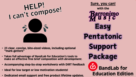 Help! I Can&#x27;t Compose! The Easy Pentatonic Support Package - BANDLAB for EDUCATION EDITION