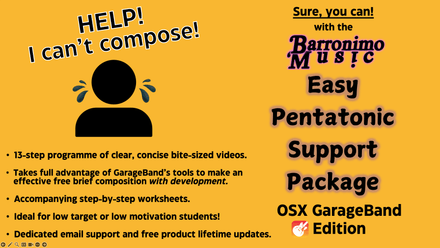 Help! I Can&#x27;t Compose! The Easy Pentatonic Support Package - GARAGEBAND EDITION