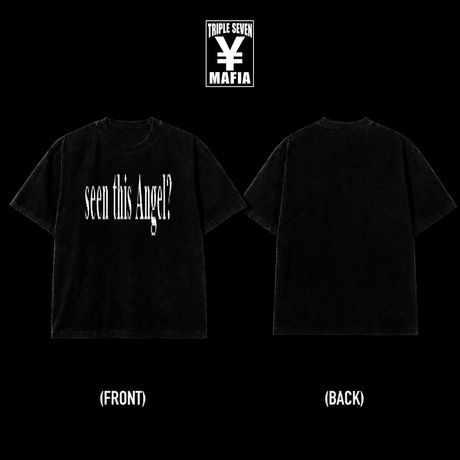 "SEEN THIS ANGEL?" TEE (BLACK) [UNISEX]