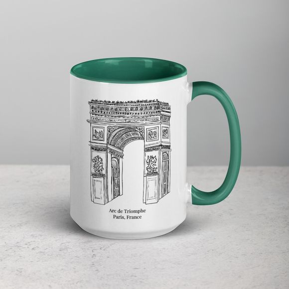 Sketchitecture - Arc de Triomphe - 15oz Colored Mug