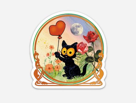 Sticker Georgie et le ballon cœur