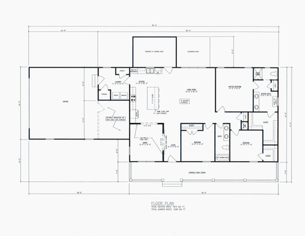 Simple 3 bedroom 2 bath house plan floor plan. Great layout 2000 sq ft. 
