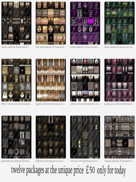 twelve packages textures black friday  70% off plus gift 10 files mesh fbx