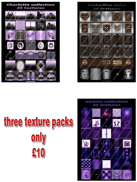 offer 2  three texture packs only £10