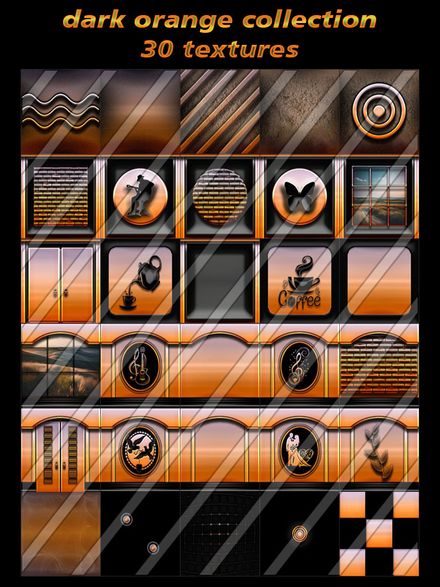 dark orange collection 30 textures new pack for imvu