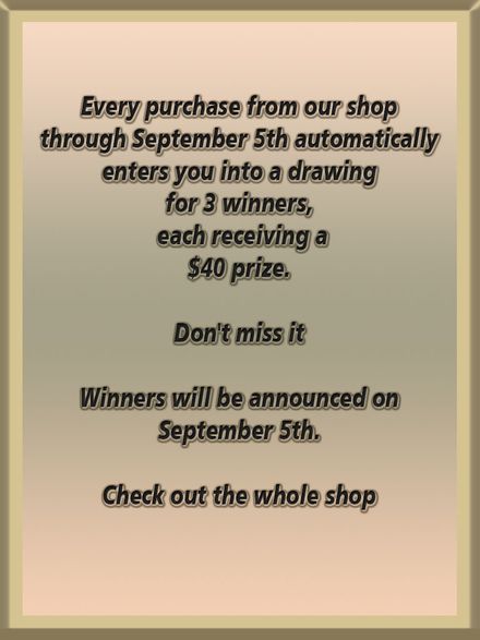 Buy anything, win $40 — draw ends Sept 5