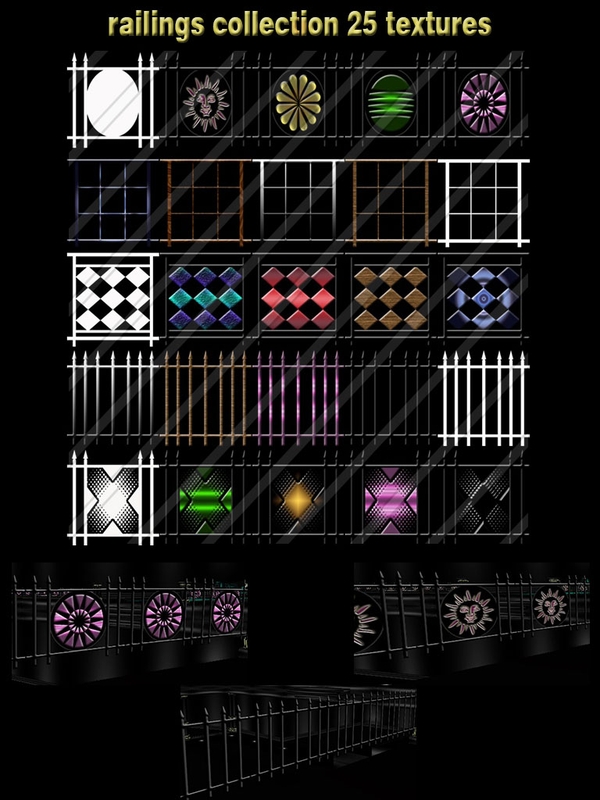 railings collection 25 textures for imvu