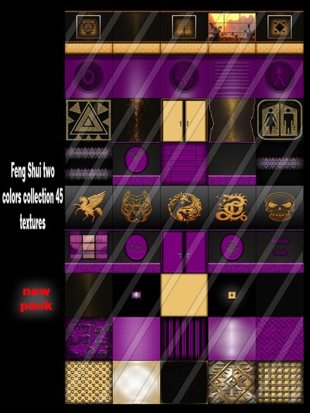 Feng Shui two colors  45 textures 