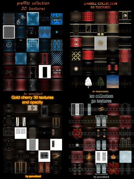 Four  packages 120 textures for imvu on offer  