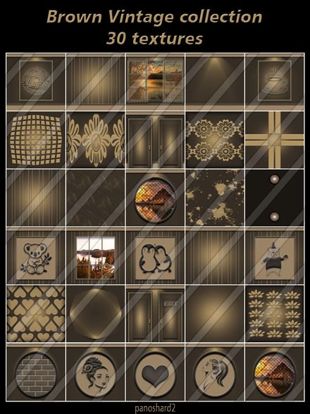 Brown Vintage collection 30 textures for imvu