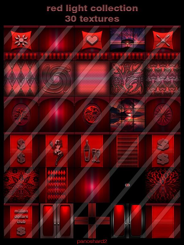 red light collection 30 textures for imvu new pack