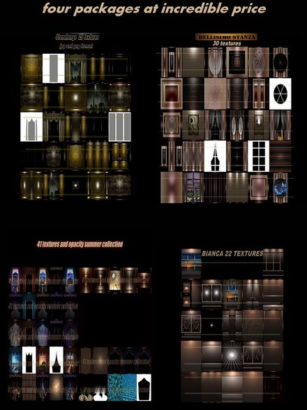 four packages textures imvu room at incredible price
