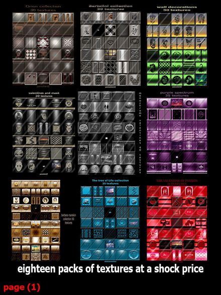 eighteen packs of textures at a shock price 