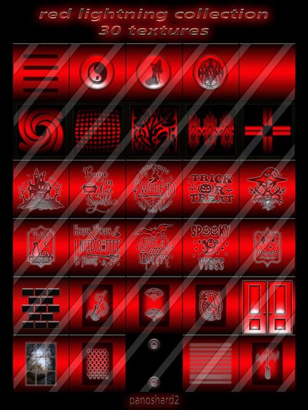 red lightning collection 30 textures new pack for imvu