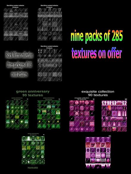 nine packs of 285 textures   on offer for two days