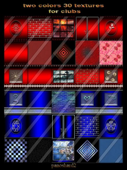 two colors 30 textures for for imvu clubs