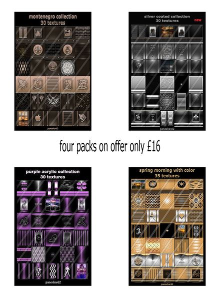 offer  four packs textures  only £12